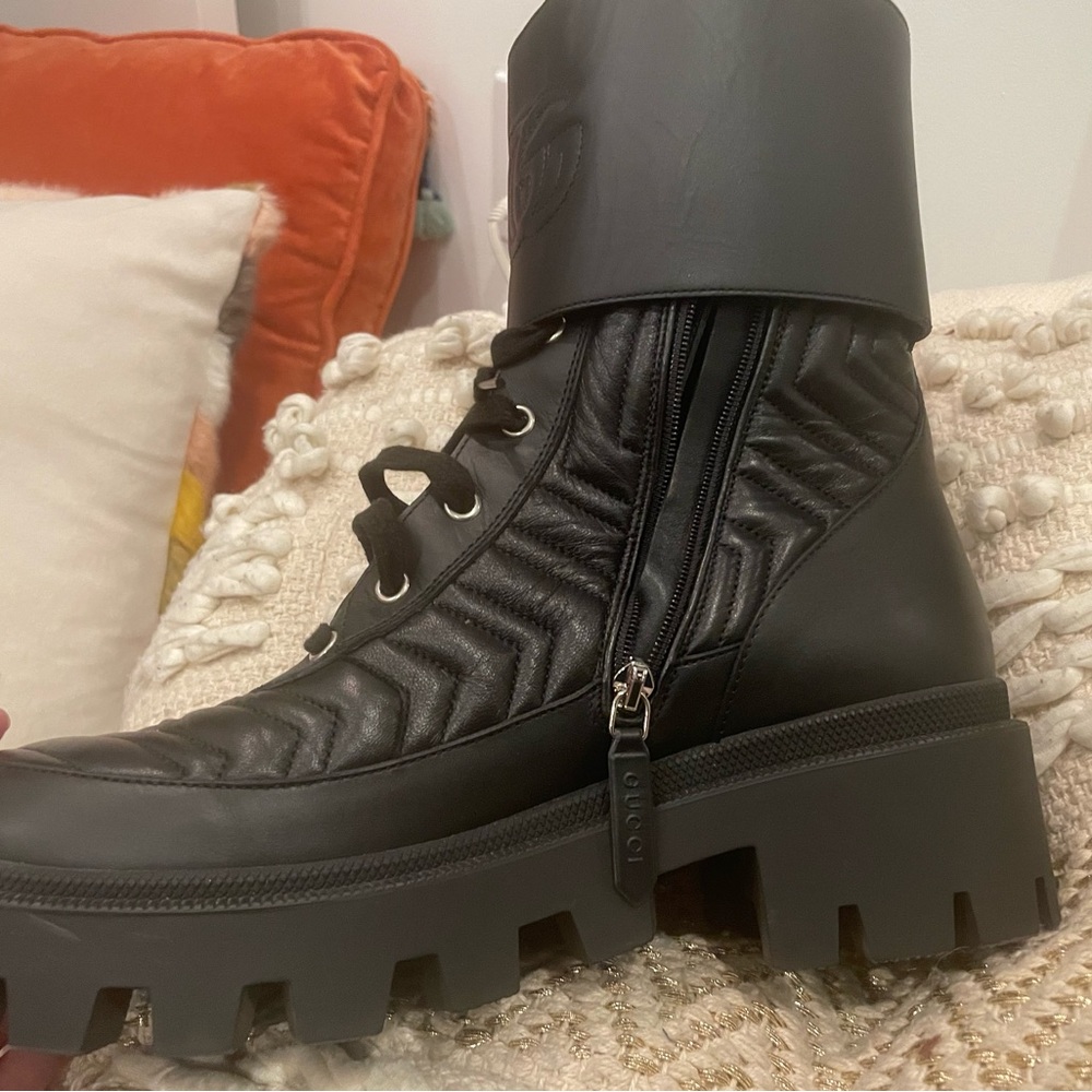 GUCCI FRANCES platform combat boot NEW - Picture 4 of 9